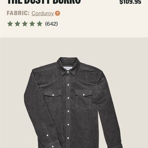 Poncho Corduroy Button-Up Shirt